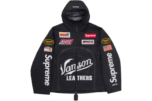 Veste Supreme x Vanson Leather GORE-TEX noire - vue 1
